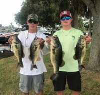 Greg Clark and Clayton Clark with 15.20 lbs 3rd place and Clayton's B.B. 5.35 lbs 10/30/18